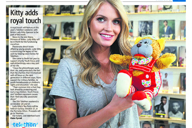 Lady Kitty adds a Royal touch for Telethon